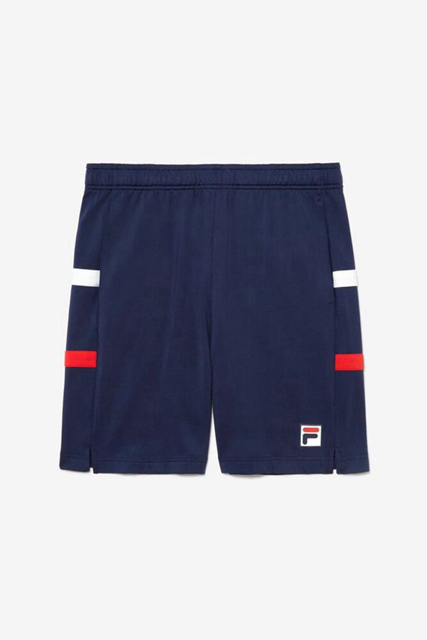 Pantalones Cortos Fila Hombre Azul Marino / Rojas / Blancas - Heritage White Tennis - España 162807C